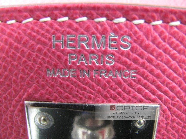 エルメス ケリー スーパーコピー32内縫 ヴォーエプソン ローズティリアン(シルバー金具) her313